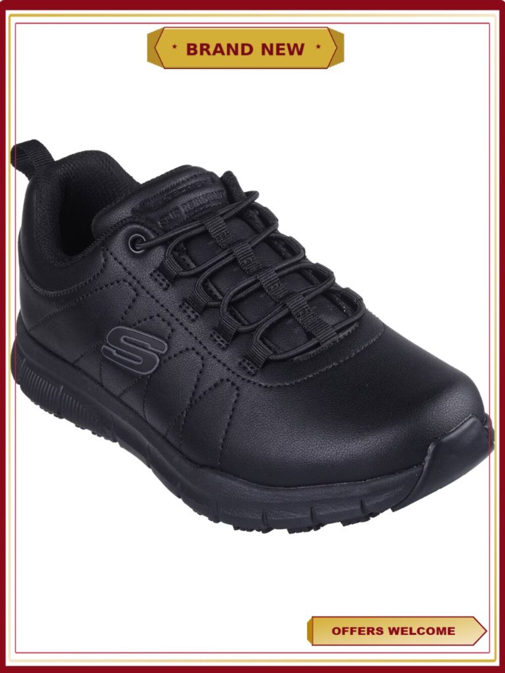 Slip Resistant Athletic Work Shoe Bungee